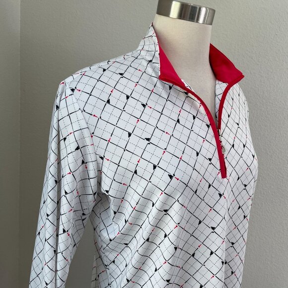 SanSoleil Womens Large 1/4 Zip Long Sleeve Golf Shirt UV 50+ Cooling Top - Picture 2 of 11